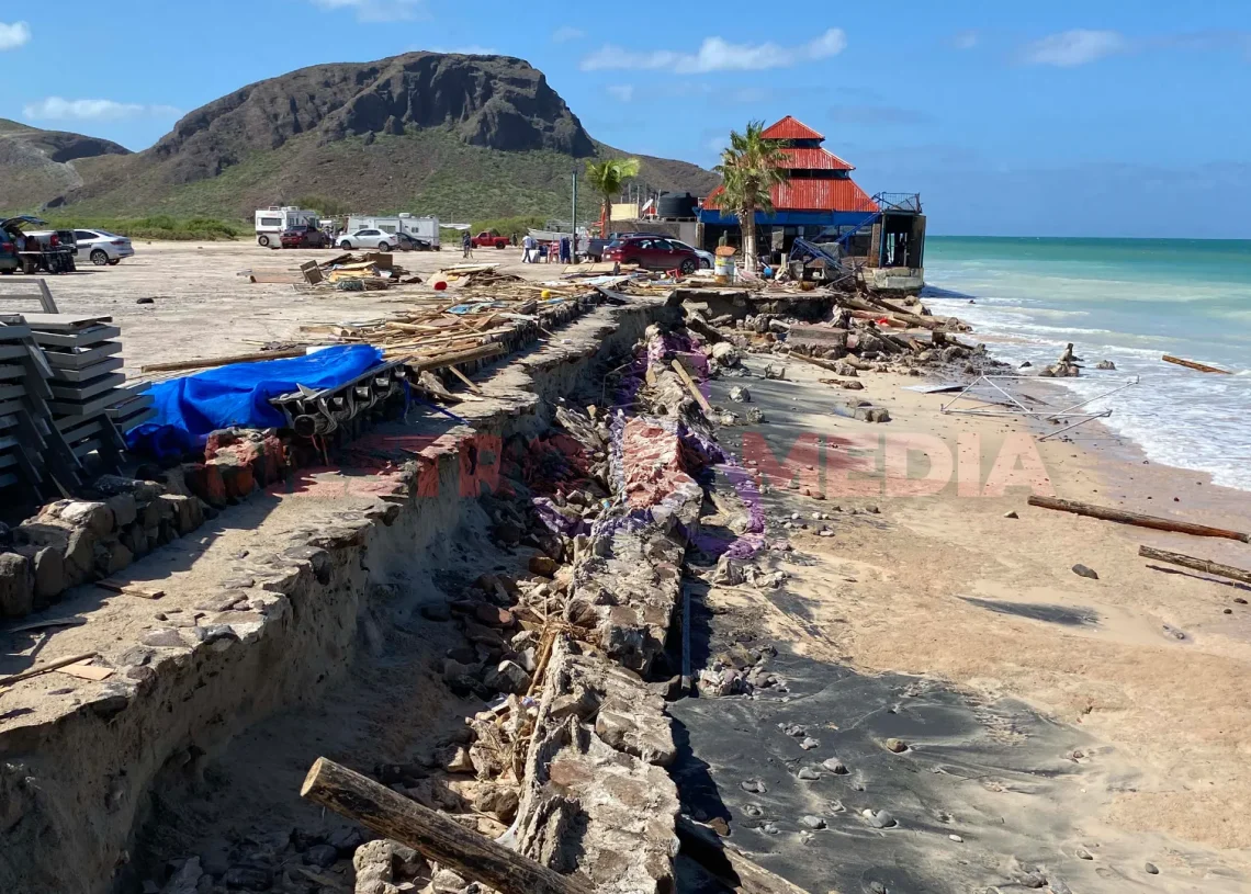 Antigua fachada del restaurante El Tecolote, destruído