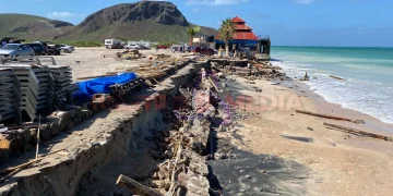Antigua fachada del restaurante El Tecolote, destruído