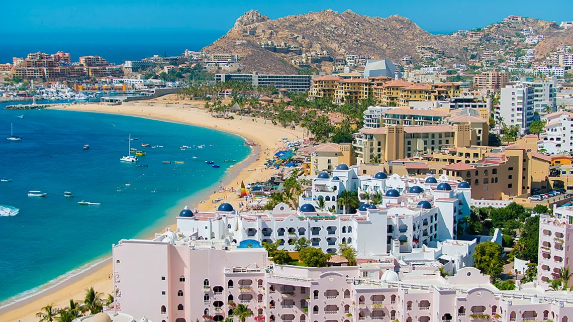 Zona hotelera y de playa en Cabo San Lucas