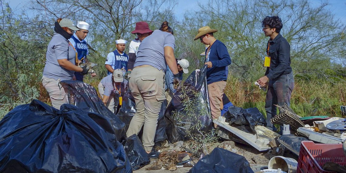 Setenta y seis voluntarios recolectaron 940 kilogramos de residuos en macro limpieza del estero HZ / Foto: Cortesía / Ayuntamiento de La Paz